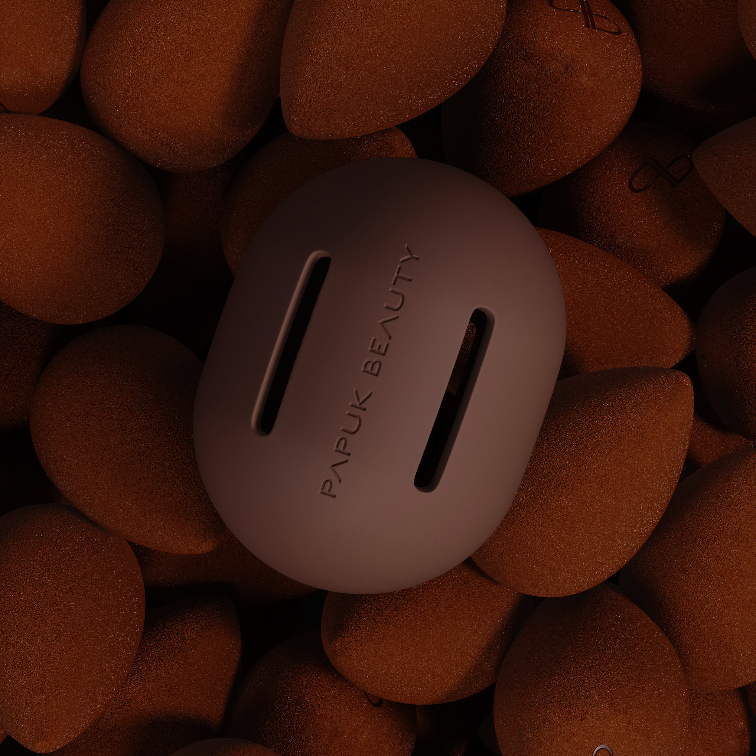 Силиконовый футляр для спонжа, кофейный (coffee)