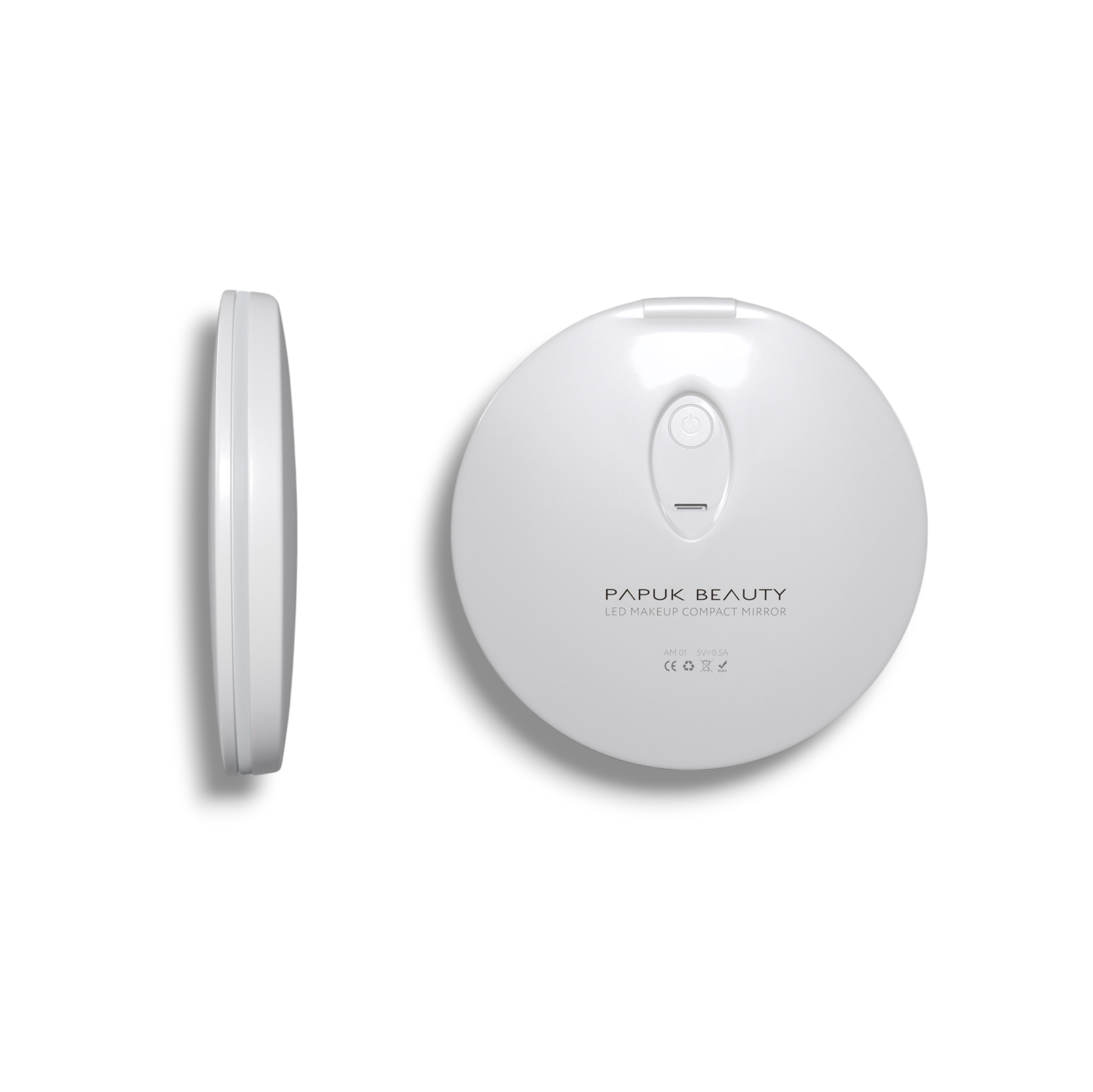 Косметическое зеркало с LED-подсветкой, белое