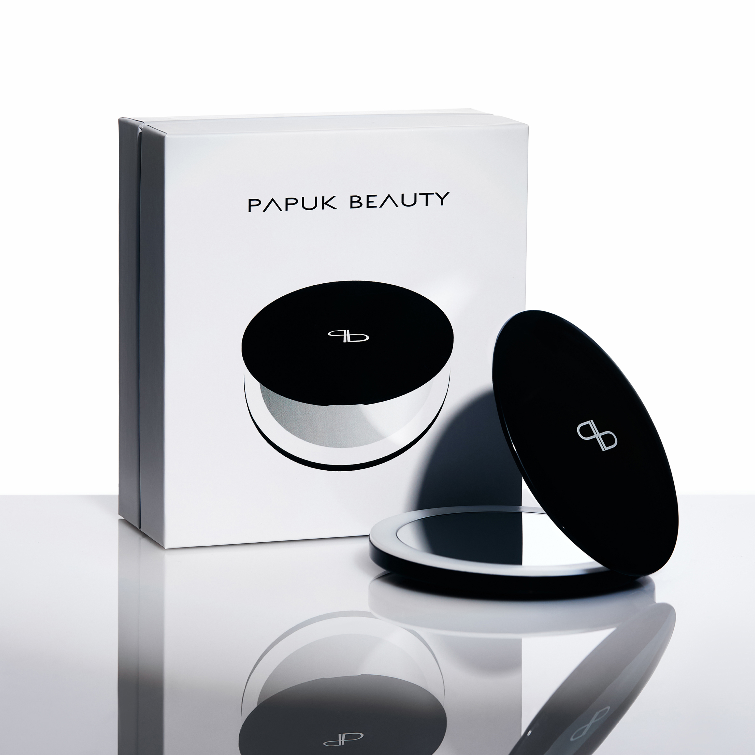 Косметическое зеркало с LED-подсветкой, черное